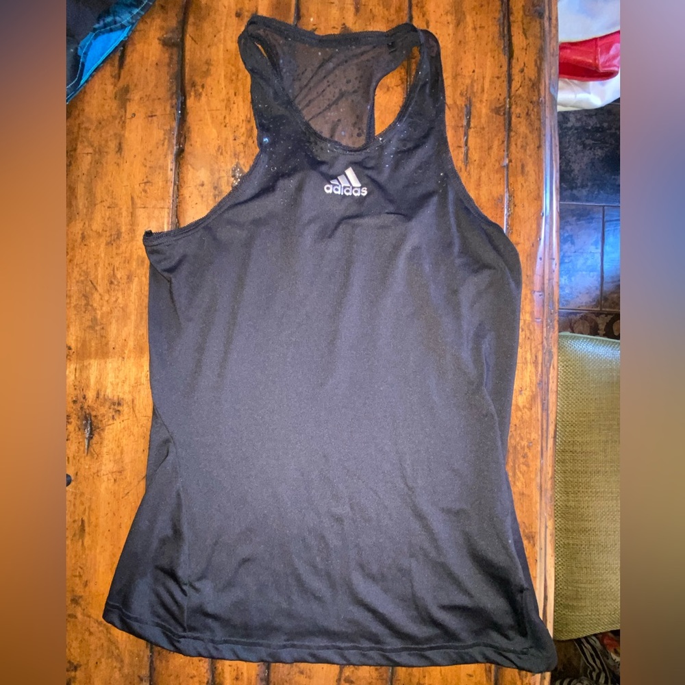 Adidas adizero charcoal sparkle tennis top + skirt set
